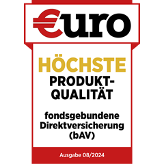 Ratingsiegel von Euro WWK hat die beste Produktqualität bei der fondsgebundene Direktversicherung