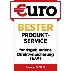 Ratingsiegel von Euro WWK hat den besten Produktservice bei der fondsgebundene Direktversicherung